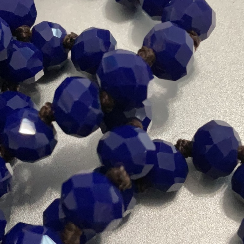 Blue Glass Beads Necklace - Picture 5 of 5
